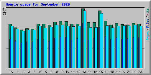 Hourly usage for September 2020