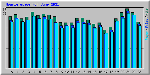 Hourly usage for June 2021