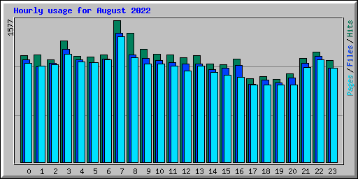 Hourly usage for August 2022