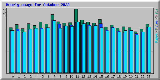 Hourly usage for October 2022