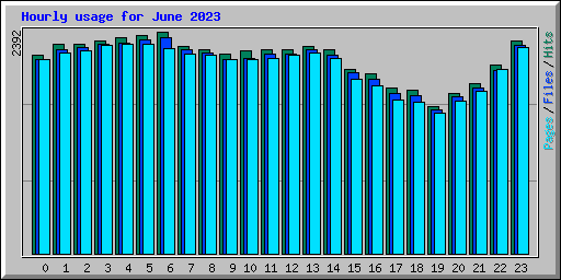 Hourly usage for June 2023