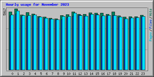Hourly usage for November 2023