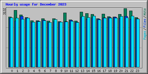 Hourly usage for December 2023