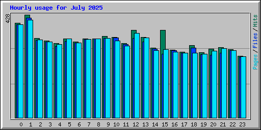 Hourly usage for July 2025