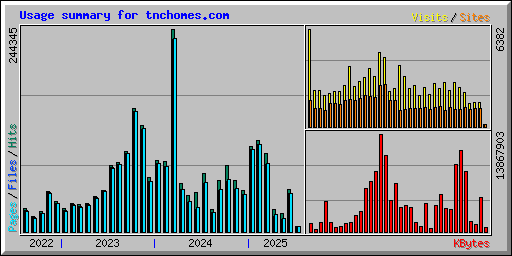 Usage summary for tnchomes.com